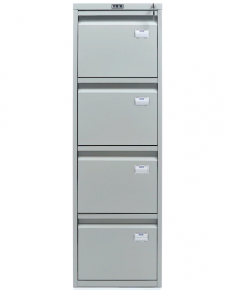 Шкаф металлический картотечный (картотека) Практик A-44, A4, 4 ящика, 1305x408x485 мм