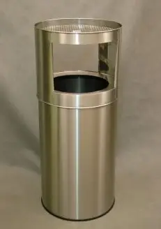 Урна-пепельница Фили, 500х1150 мм, шлифованная, кольцо под пакет, 150 л