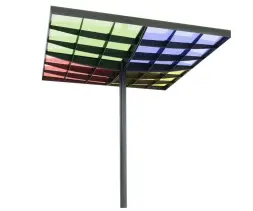 Навес «Вафер» квадратный C цветным поликарбонатом, высота: 3,0 м