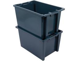 Пластиковый ящик 600х400х350 конусный сплошной