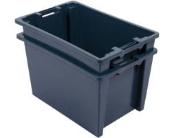 Пластиковый ящик 600х400х350 конусный сплошной