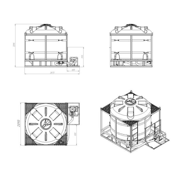 Комплект полного слива для мотопомпы G3 на одну емкость TR