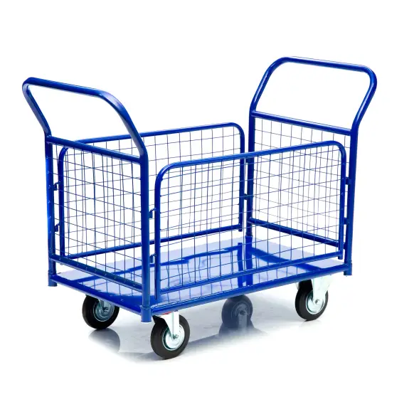 Тележка платформенная Стелла-техник КПО-300-С-200-К, с бортами, 600х1000мм