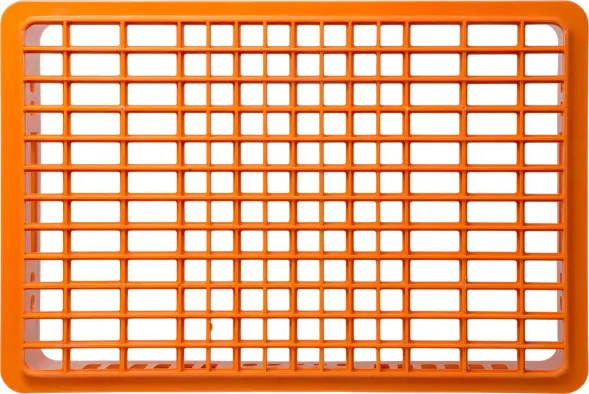 Ящик пластиковый перфорированный, 600x400x150 мм, 28 л, оранжевый [418]