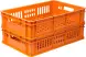 Ящик пластиковый перфорированный, 600x400x150 мм, 28 л, оранжевый [418]