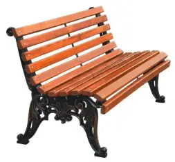 Скамейка чугунная «Белые ночи» без подлокотников 3,0 м (3 опоры)