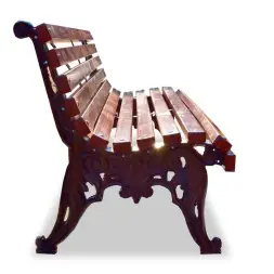 Скамейка чугунная «Белые ночи» без подлокотников 3,0 м (3 опоры)