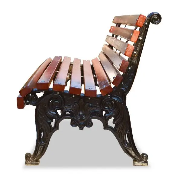 Скамейка чугунная «Белые ночи» без подлокотников 3,0 м (3 опоры)