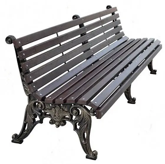 Скамейка чугунная «Белые ночи» без подлокотников 3,0 м (3 опоры)