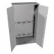 Шкаф металлический для 4х кислородных баллонов 1,2мм 1800x1040x410 мм Светло-серый
