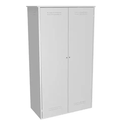 Шкаф металлический для 4х кислородных баллонов 1,2мм 1800x1040x410 мм Светло-серый