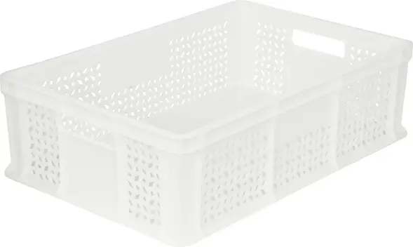 Ящик пластиковый перфорированный, 600×400×180 мм, 35 л, синий [706.01.01]