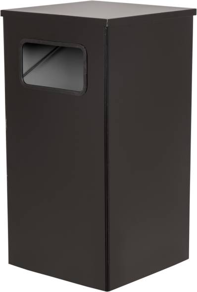 Урна для мусора металлическая Квадро-19, 80 литров, черный