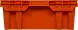 Ящик пластиковый перфорированный, 600x400x152 мм, 27 л, красный [403-1]