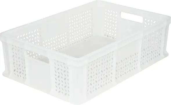 Ящик пластиковый сплошной, 600x400x180 мм, 35 л, белый [706.02.01 м]