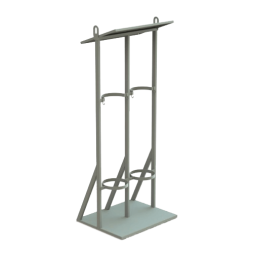 Стойка для 2 газовых баллонов с крышей [15458]