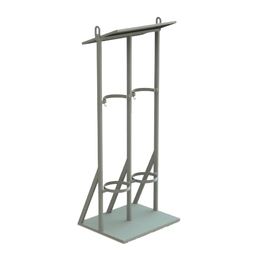 Стойка для 2 газовых баллонов с крышей [15458]