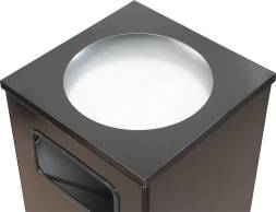 Урна для мусора металлическая Квадро-13, 80 литров, черный