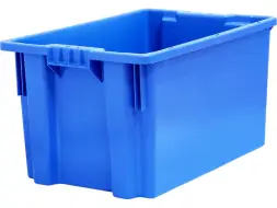 Ящик пластиковый сплошной, 600х400х300 мм, синий [601 ГД]