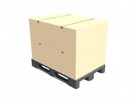 Паллет (поддон) пластиковый перфорированный на 3-х полозьях, 1200х800х160 мм, серый [02.108.91.PE]