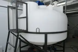 Емкость ЦКТ 3000 л с патрубком 160мм под плотность до 1,5 г/см³ белая