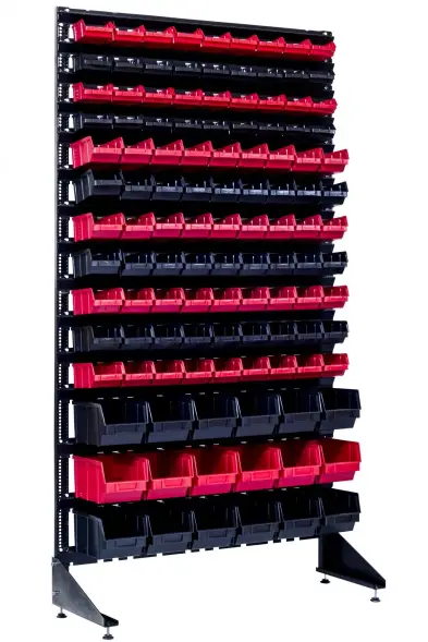 Стеллаж с пластиковыми ящиками 1801-4/7/3 CH-K