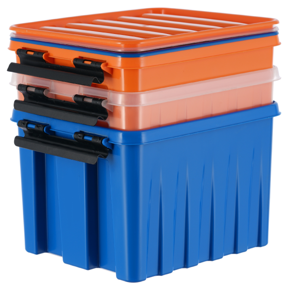 Контейнер с крышкой и клипсами Rox Box Original, 3,5 л, 210x170x135 мм, синий