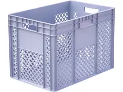 Ящик пластиковый перфорированный, 600x400x420 мм, белый [942.01.03.03]