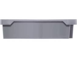 Ящик пластиковый со сплошными стенками и дном, 600х400х150 мм, серый [225]