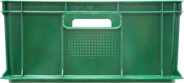 Ящик пластиковый сплошной, 600x400x180 мм, 35 л, синий [706.03.01]