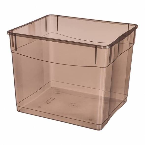 Ящик пластиковый универсальный ECONOVA Колор-Стайл, 34 л, 400x335x315 мм, коричневый [431278214]