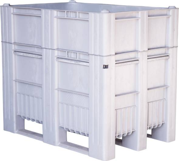 Крупногабаритный сплошной пластиковый контейнер на полозьях BoxPallet, 1200х800х1035 мм, серый [C-Box 1208 S (1035)]