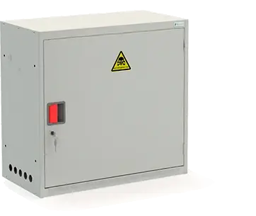 Шкаф для газовых баллонов ШГР 27-2-4(2x27л) 700x740x385 мм Светло-серый