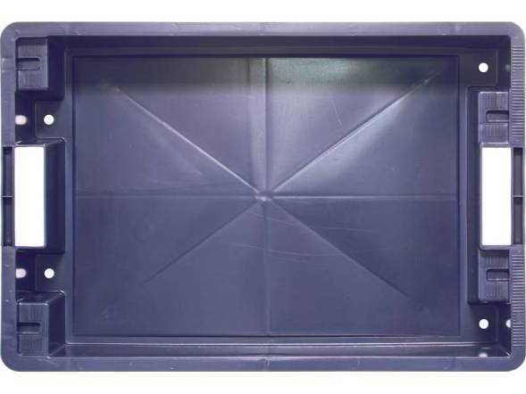 Ящик пластиковый со сплошными стенками и дном, 600х400х150 мм, синий [225]