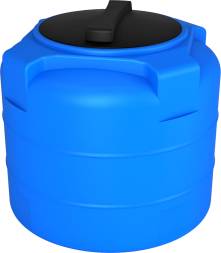 Емкость пластиковая цилиндрическая вертикальная, 100 л, синий [Т 100]