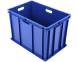 Ящик универсальный пластиковый сплошной, 600х400х410 мм, синий [600400410-00]