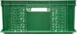 Ящик пластиковый перфорированный, 600×400×180 мм, 35 л, зелёный [706.02.01 м]