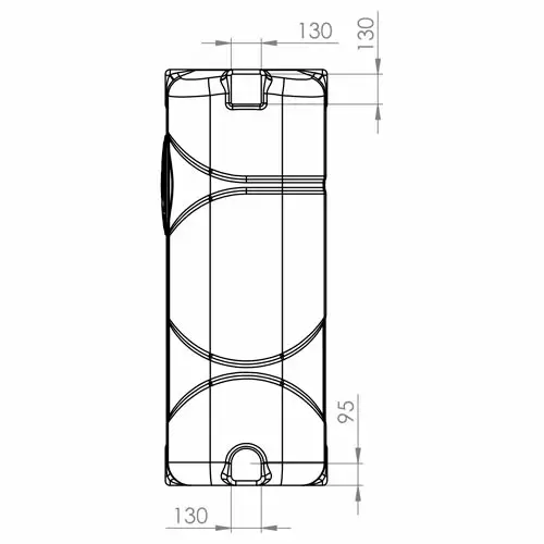 Ёмкость прямоугольная 700 литров вертикальная