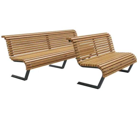 Скамейка стальная «Мехико» 2,0 м (3 опоры)