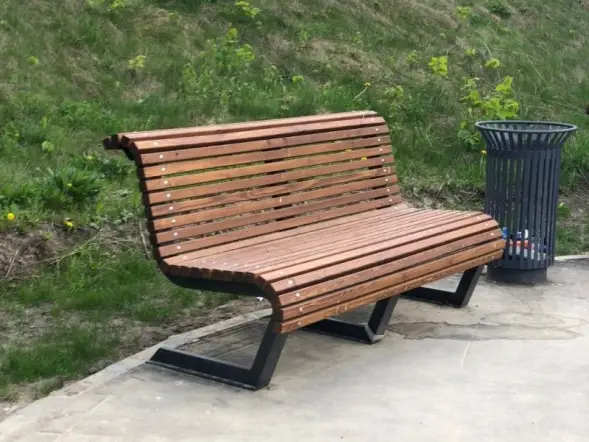 Скамейка стальная «Мехико» 2,0 м (3 опоры)