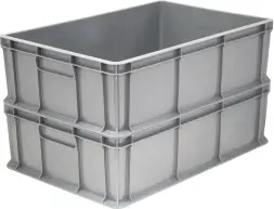 Ящик пластиковый сплошной, 600x400x180 мм, 35 л, синий [706.03.02]