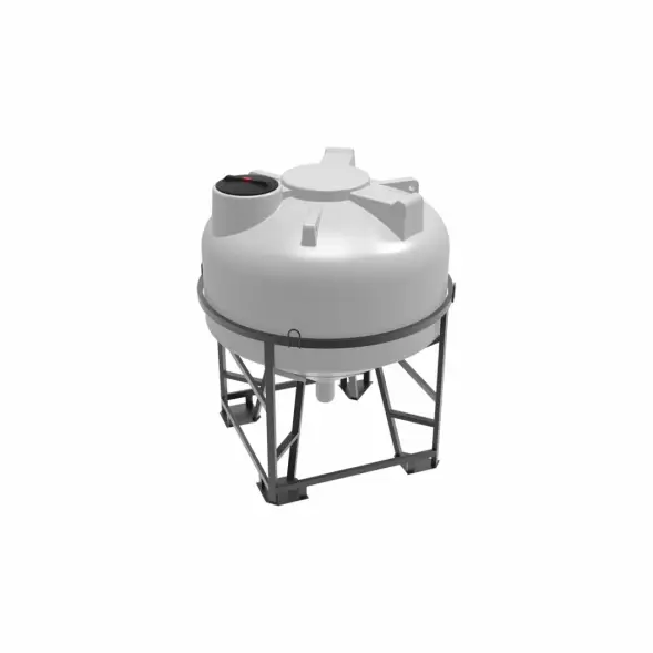 Емкость ЦКТ 3000 л с патрубком 160мм под плотность до 1,5 г/см3 белая в обрешетке