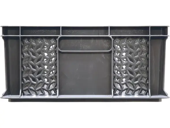 Ящик пластиковый сплошной, 600×400×180 мм, 35 л, серый [706.02.02]