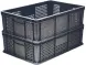 Ящик пластиковый сплошной, 600×400×180 мм, 35 л, серый [706.02.02]