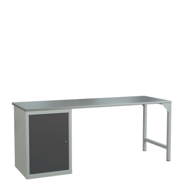 Верстак 2000 с тумбой с распашной дверцей и 2 полками [17365]