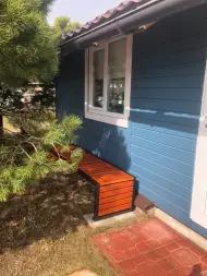 Скамейка стальная «Вижен» без спинки 2,1 м