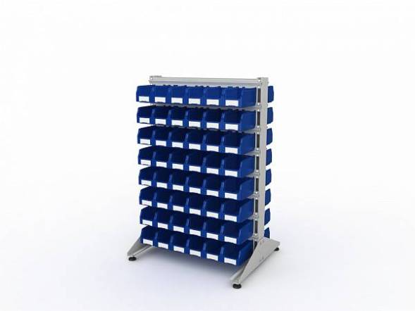 Стеллаж для пластиковых лотков ДВК SORTEX двухсторонний 1500x1000x800.02