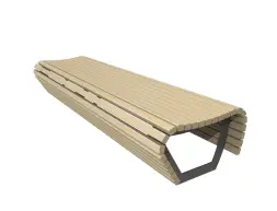 Скамейка стальная «Парадайз» без спинки 3,0 м (3 опоры)