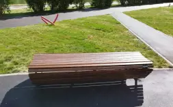 Скамейка стальная «Парадайз» без спинки 3,0 м (3 опоры)