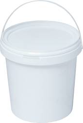 Ведро пластиковое с крышкой, 1.18 л, прозрачный [5071]